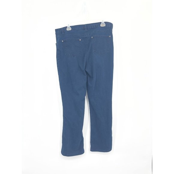 Orvis Denim Blue Comfort Waist Stretch Casual Pants Womens Size 12 - Picture 2 of 4